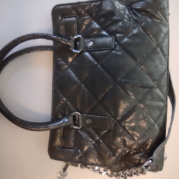 Michael Kors Metallic Gray Purse - Picture 7 of 10
